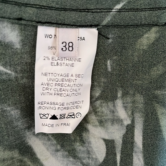 Lanvin green leaf pattern short jacket. Size 38 - Picture 4 of 5